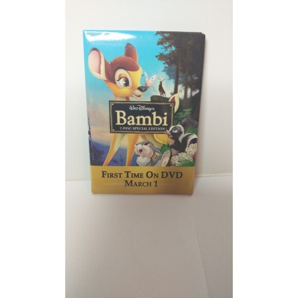 Walt Disneys Bambi Pin Button Badge Pinback First Time On DVD 2005 Promo Thumper - Picture 1 of 2
